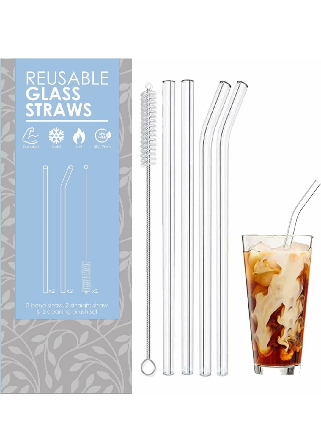 Stainless Steel Straws with Straw Cleaner