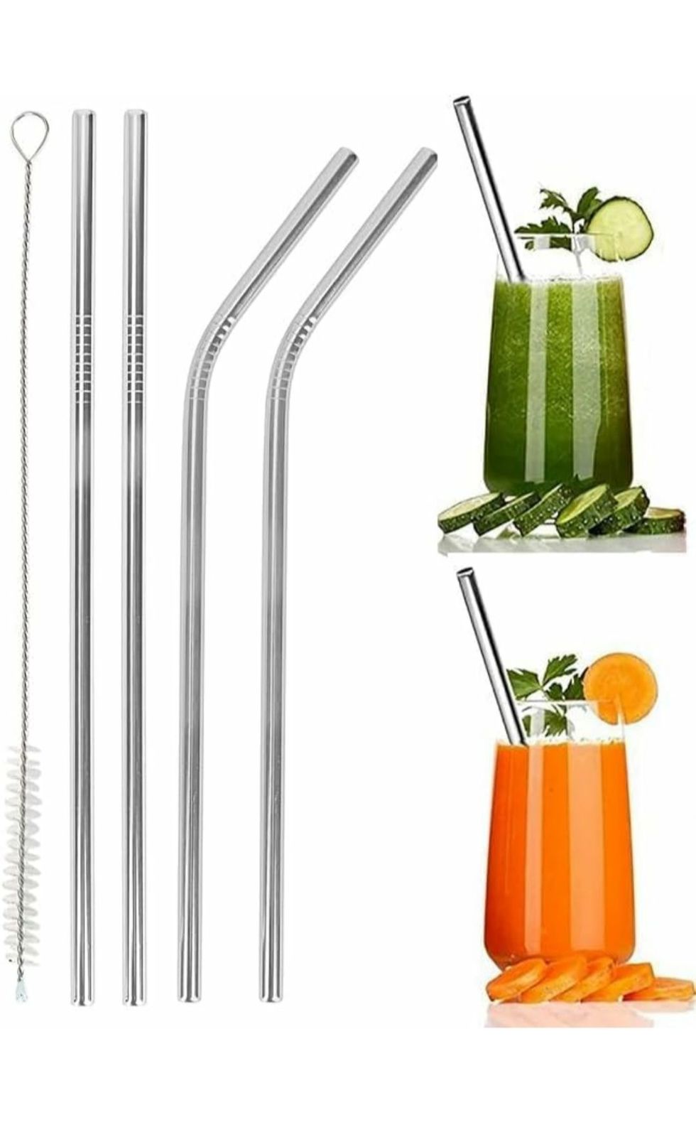 Stainless Steel Straws with Straw Cleaner