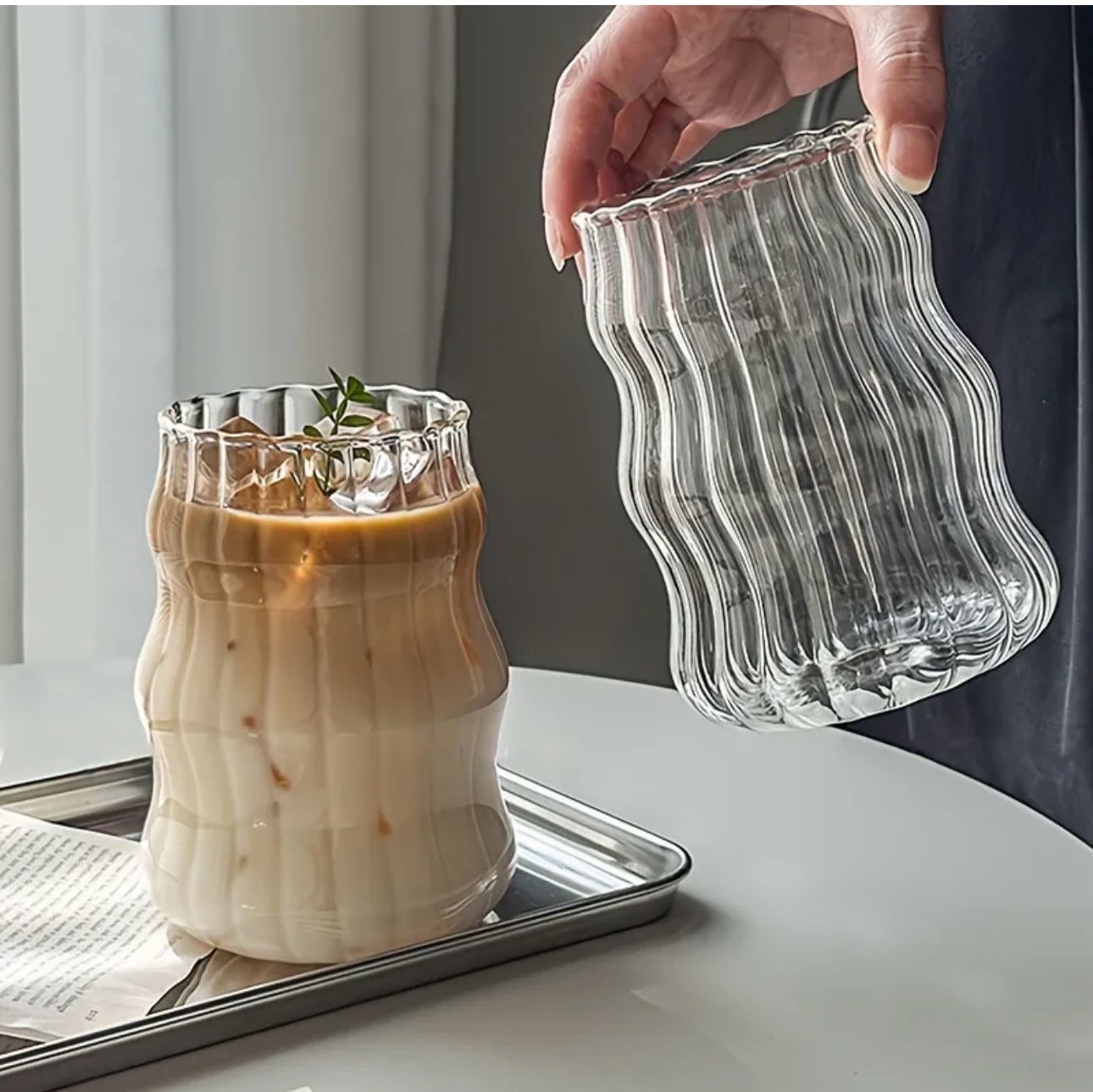 Wavy Coffee Glass